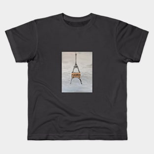 Eiffel Tower Print Kids T-Shirt